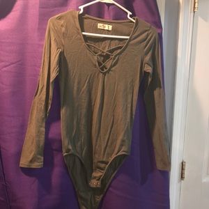 Army green medium bodysuit